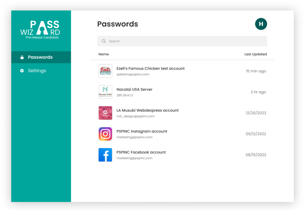 ▲ Admin users' screen