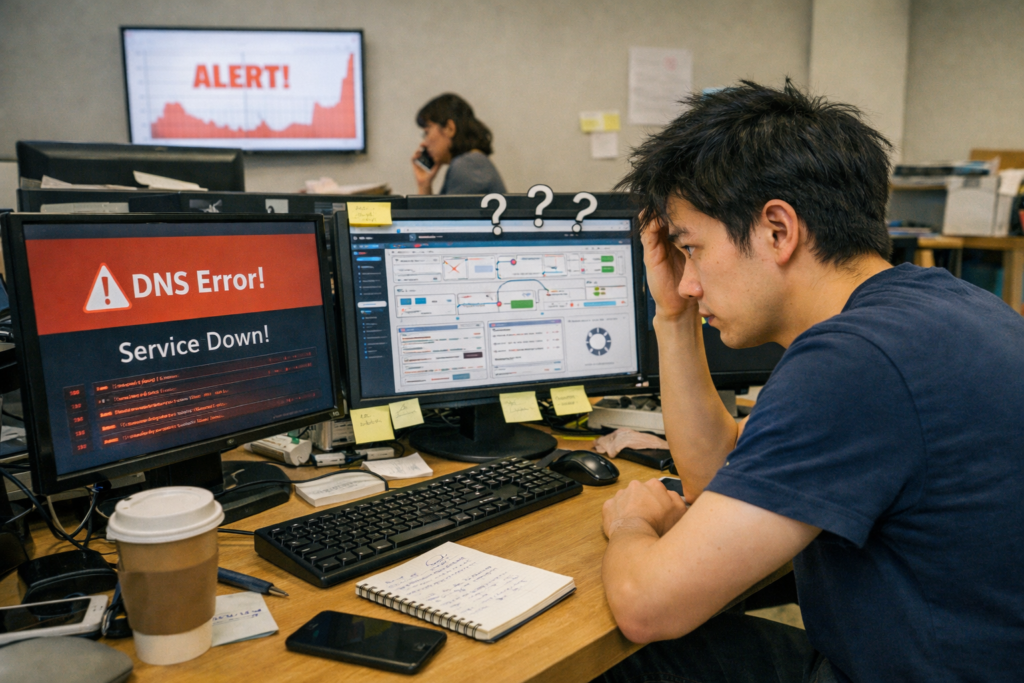 ▲ DNS Management Problem (the image was created by AI tool)