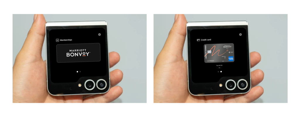 ▲ Interface on the flip phone